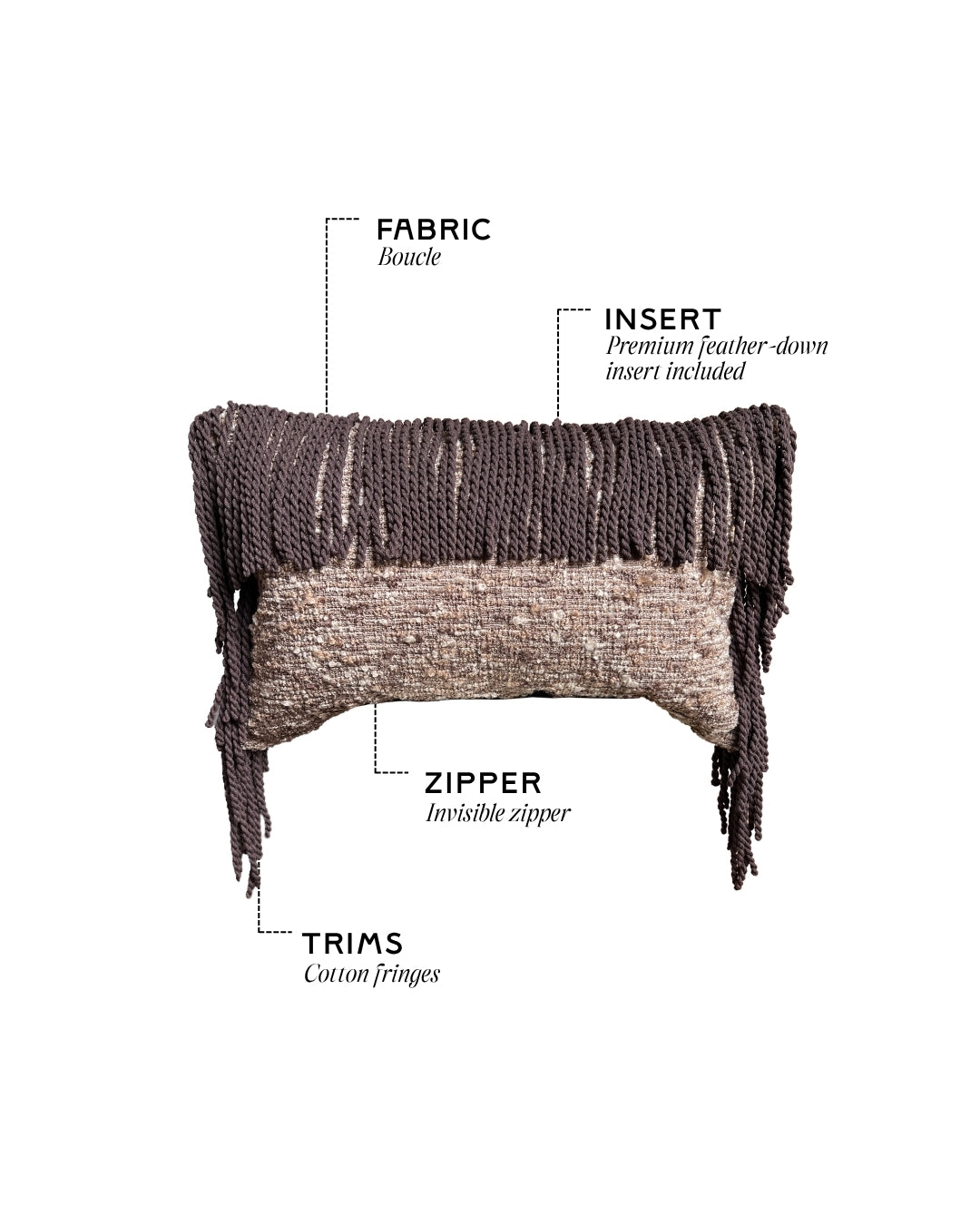 Burnt Umber Rectangle Cushion