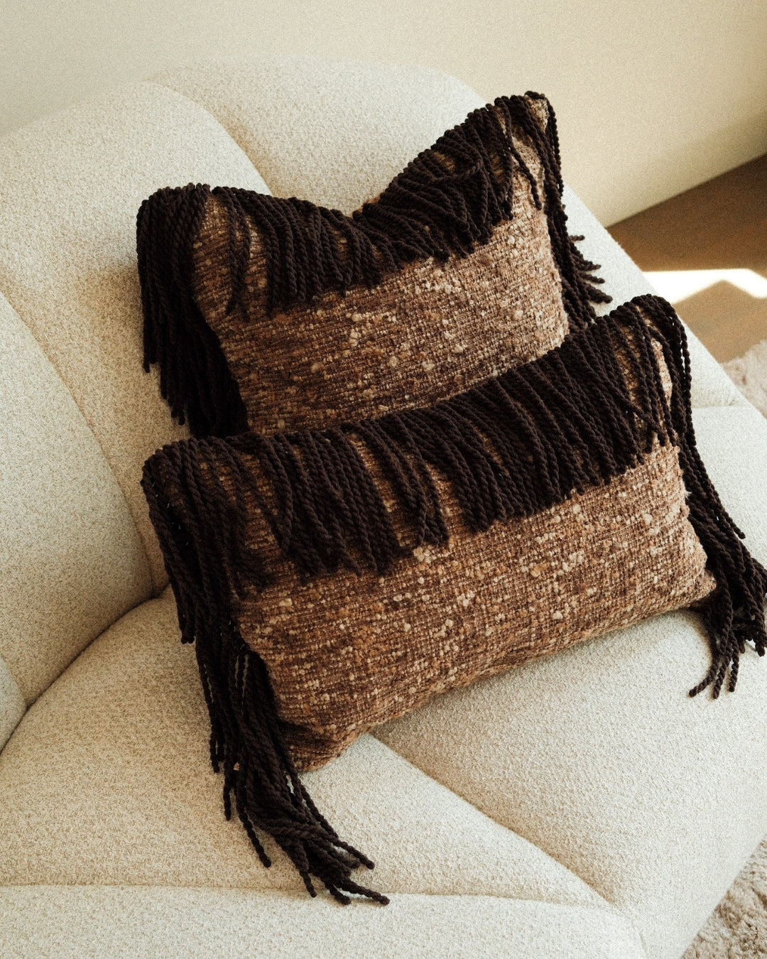 Burnt Umber Square Cushion